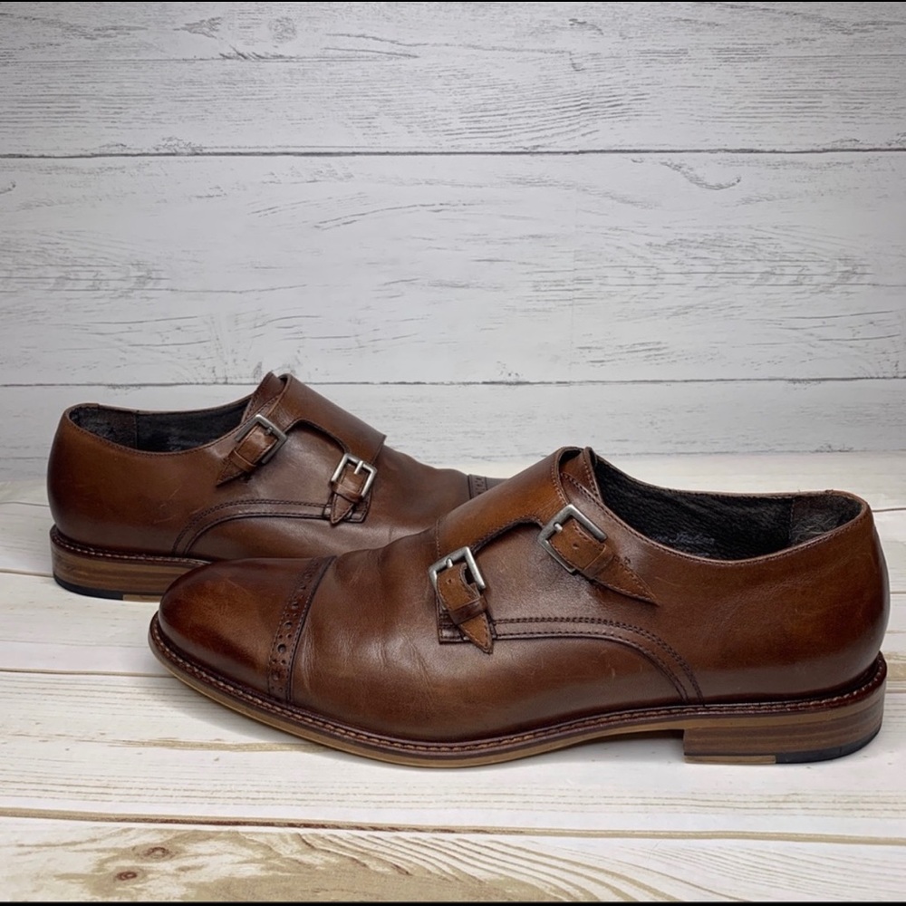 Joseph Abboud Monk Strap 100% Leather Shoes